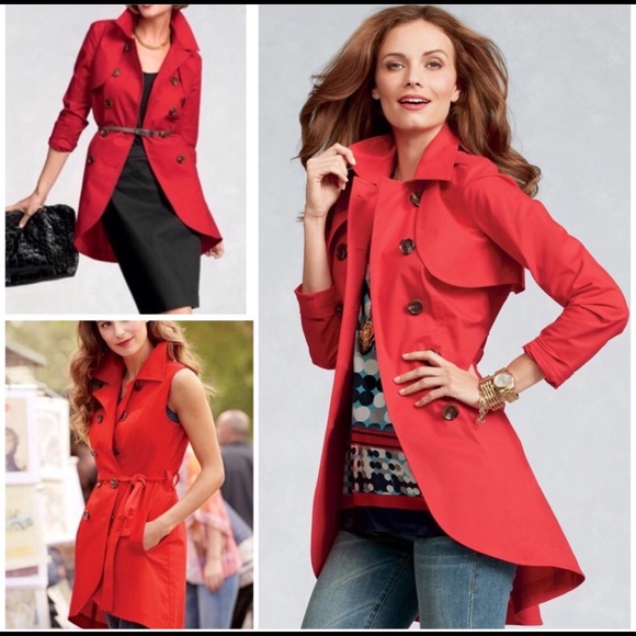 CAbi Jackets & Blazers - Cabi | red topper convertible Jacket